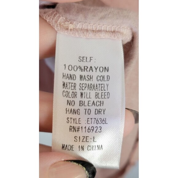 Easel Womens Long Sleeve Lace Top Size L - Picture 7 of 8